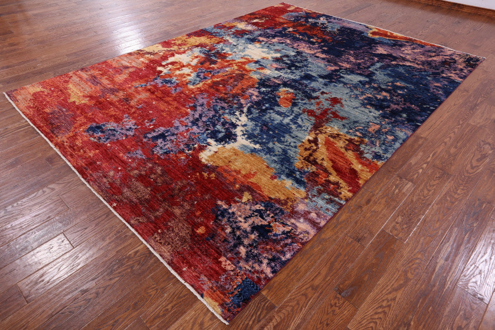 Handmade Modern Wool Rug 8' 5" X 11' 9" Q9680