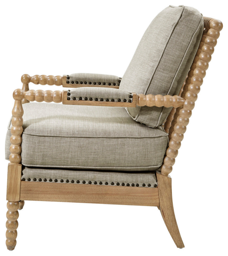 Madison Park Donohue Accent Arm Chair, Light Grey
