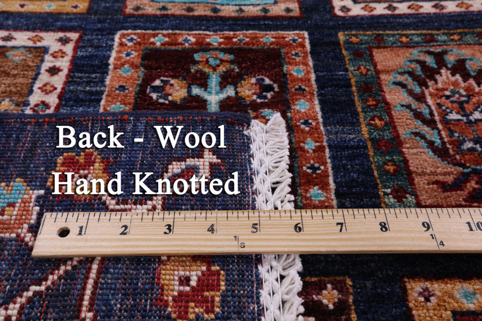 Persian Garden Design Hand-Knotted Wool Rug 6' 6" X 9' 9" - Q12917
