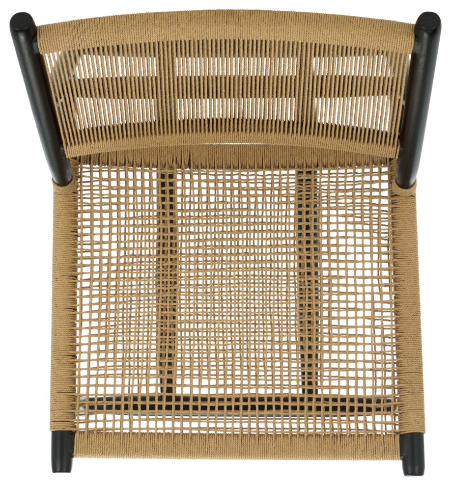 Safavieh Couture Chyanne Woven Accent Chair, Black/Natural