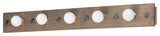 Maxim 25244 Plank 5 Light 48"W Distressed Wood Bathroom Light - Weathered Wood