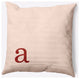 20" x 20" Modern Monogram Indoor/Outdoor Polyester Throw Pillow, Maple Red