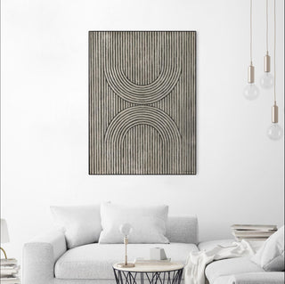 "Cedar Grooves II" Framed Canvas by Giant Art 24"x32"