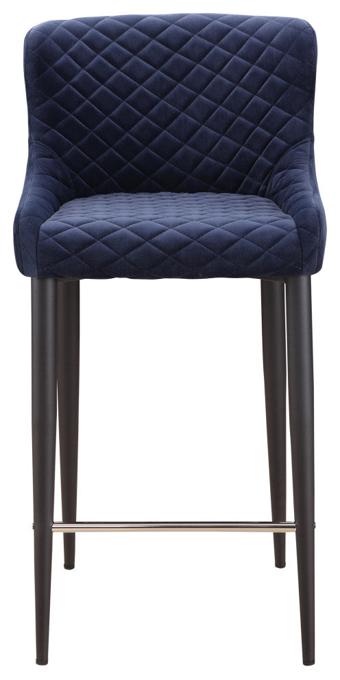 Contemporary Etta Counter Stool Dark Blue - Blue