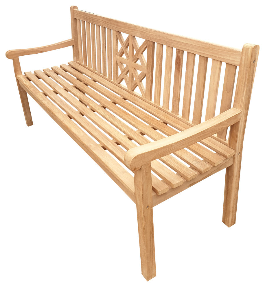 Teak Wood Arizona Outdoor Patio Bench, 6'