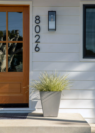 Nobleton Square Planter, Grey, 18 Inch, 2 Pack