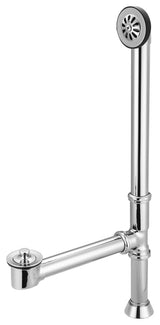 Lift And Turn Exposed Tub Drain, Finish: Chrome