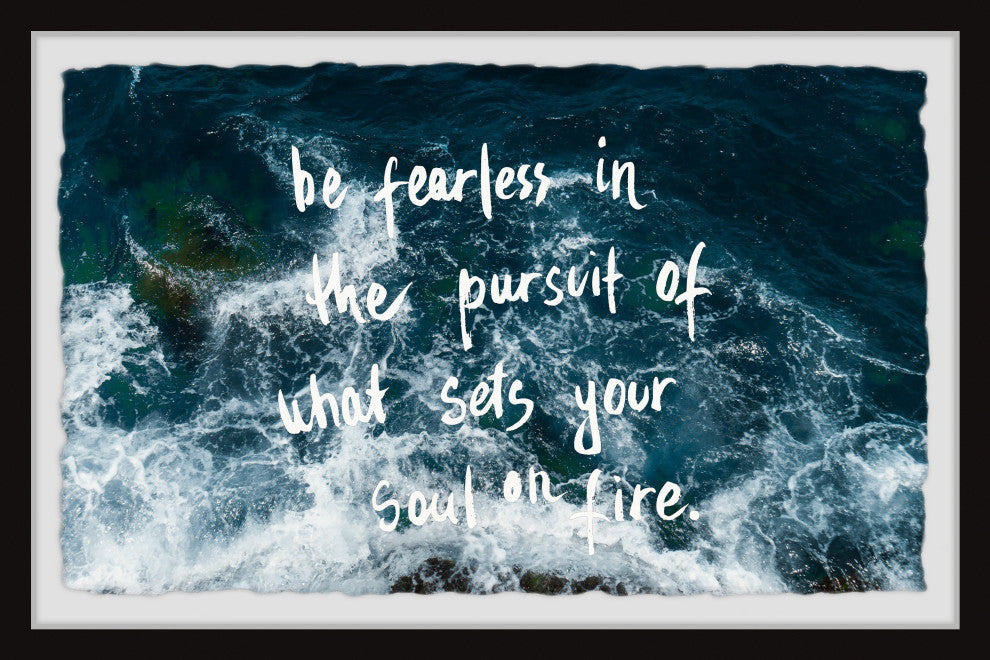 "Be Fearless VI" Framed Painting Print, 12x8