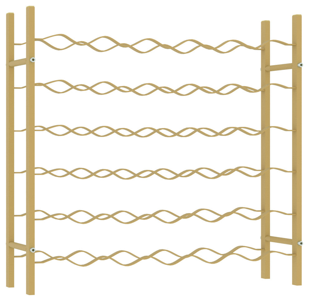 vidaXL Wine Rack for 36 Bottles Storage Wine Bottle Holder Stand Gold Metal