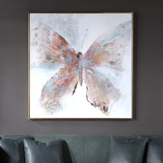 Uttermost Free Contemporary Wood Flying Hand Painted Canvas in Multi-Color