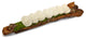 Preserved Roses in Elongated Wood Log, White
