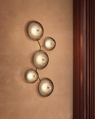 Corbett Lighting Birmingham LED Flush Mount, Vintage Brass, 51.5"Dx5.75"H