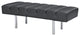 Modern Classics Classic Leather Bench 2 Seater, Black