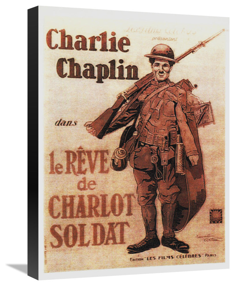 Charlie Chaplin, French, Shoulder Arms, 1918, 16x22