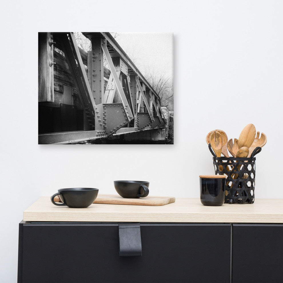 White Clay Creek Bridge Landscape Photo Canvas Wall Art Print, 16" X 20"