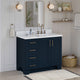 ARIEL Taylor 43" Right Offset Rectangle Sink Midnight Blue Vanity Quartz