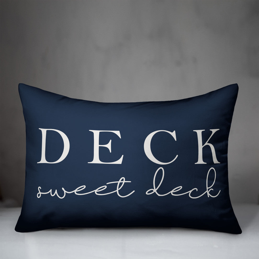 Deck Sweet Deck Outdoor Lumbar Pillow