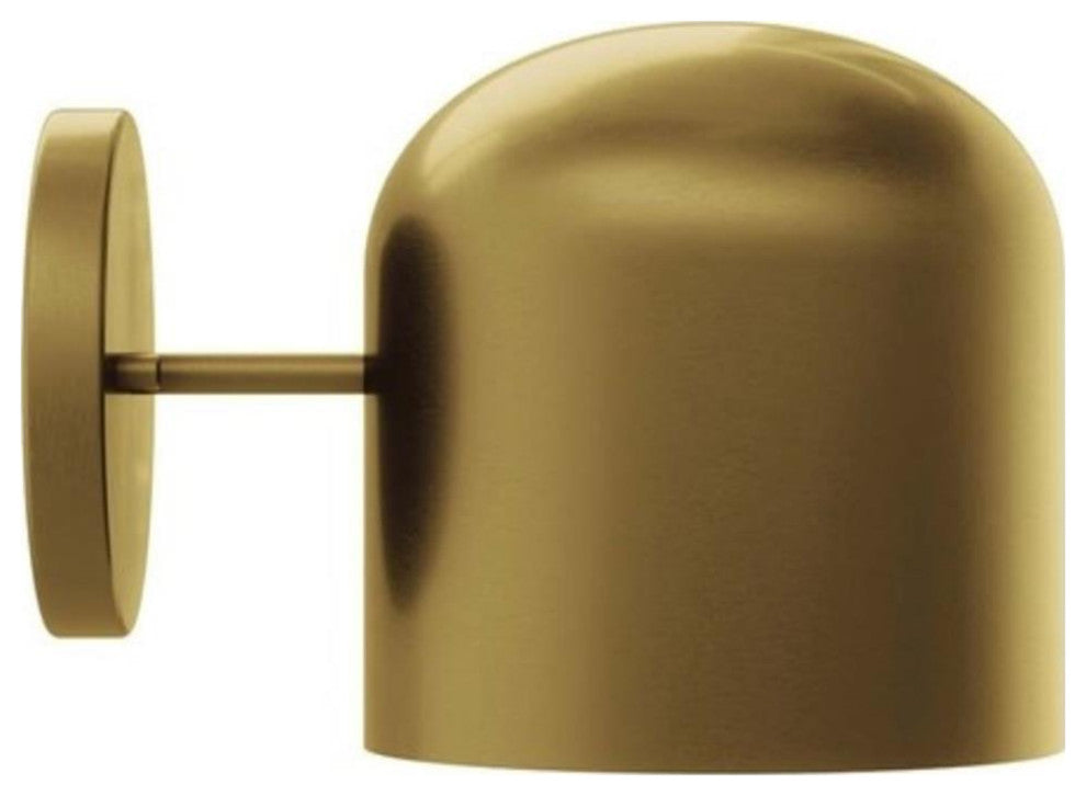 Modway Avenue 1-Light Modern Style Metal Wall Sconce in Satin Brass