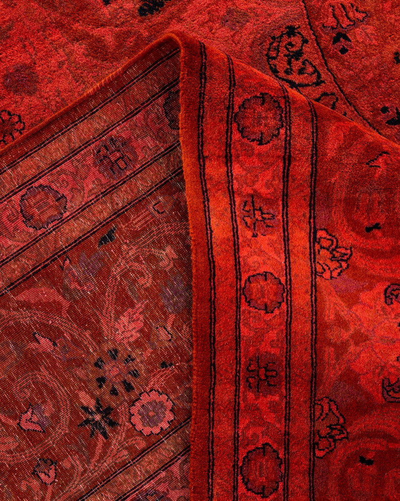 Fine Vibrance, One-of-a-Kind Hand-Knotted Area Rug Orange, 9'0"x11'10"