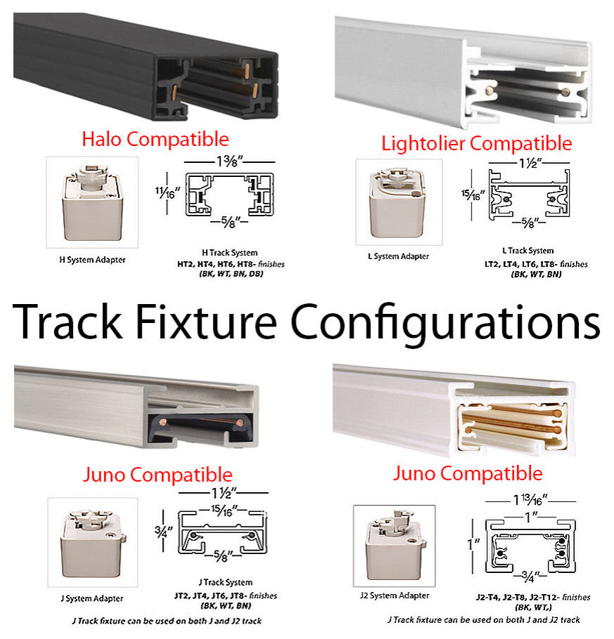 WAC Lighting HHT-180 HT-180 H-Track 6" Tall Low Voltage Track - White