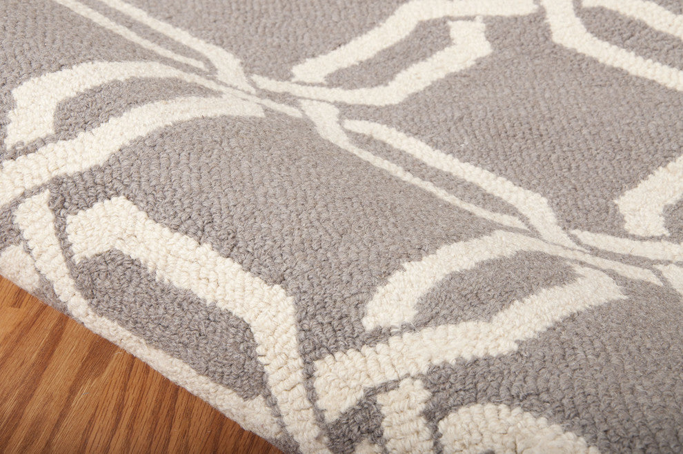 Nourison Linear Area Rug, Silver, 2'3"x7'6"