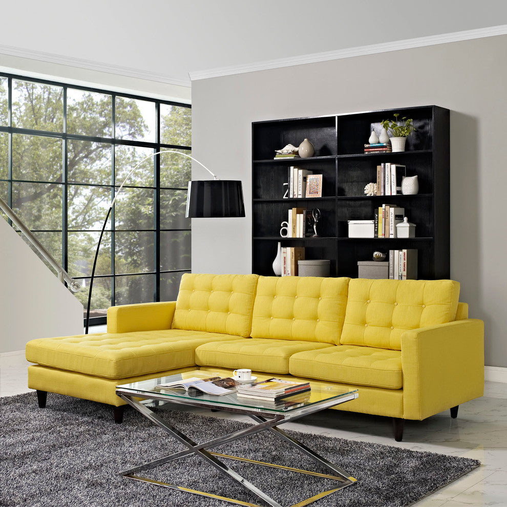 Modern Urban Contemporary Left-Arm Sectional Sofa, Sunny Fabric