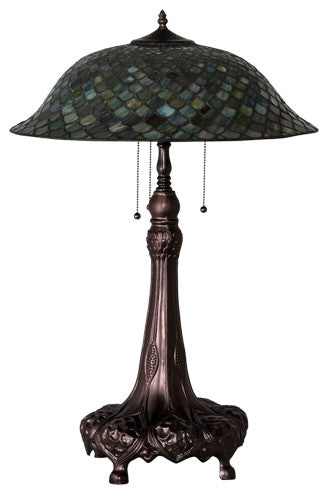 Meyda Lighting 230465 31" High Tiffany Fishscale Table Lamp