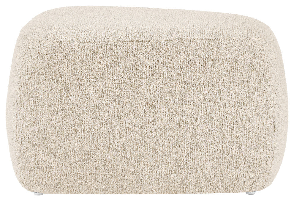 Carlese Fabric Ottoman, Palladian Beige, Small