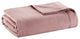 Madison Park Egyptian Cotton All-Season Woven Bedding Blanket, Rose