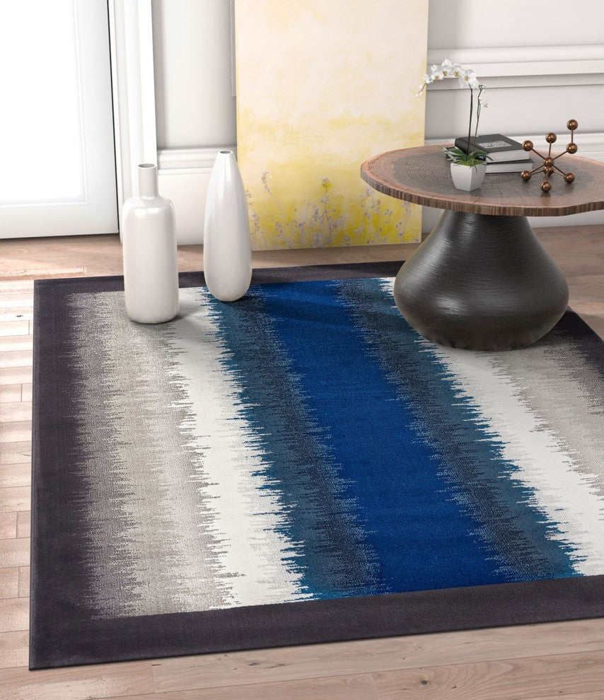 Well Woven Hughes Cali Modern Blue Area Rug, 7'10"x10'6"