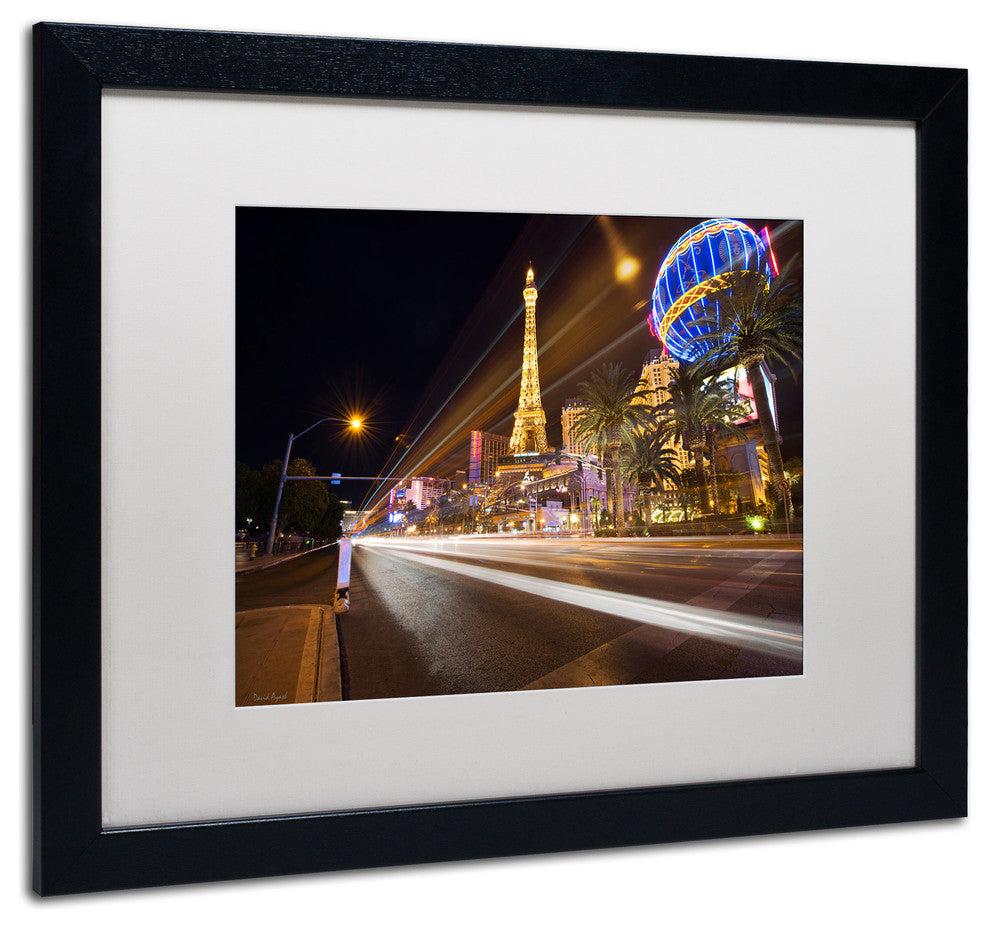 'Las Vegas Blvd.' Matted Framed Canvas Art by David Ayash