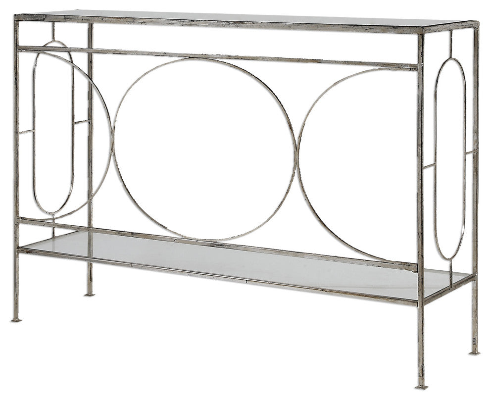 Uttermost - 24541 - Console Table - Luano - Antique Silver