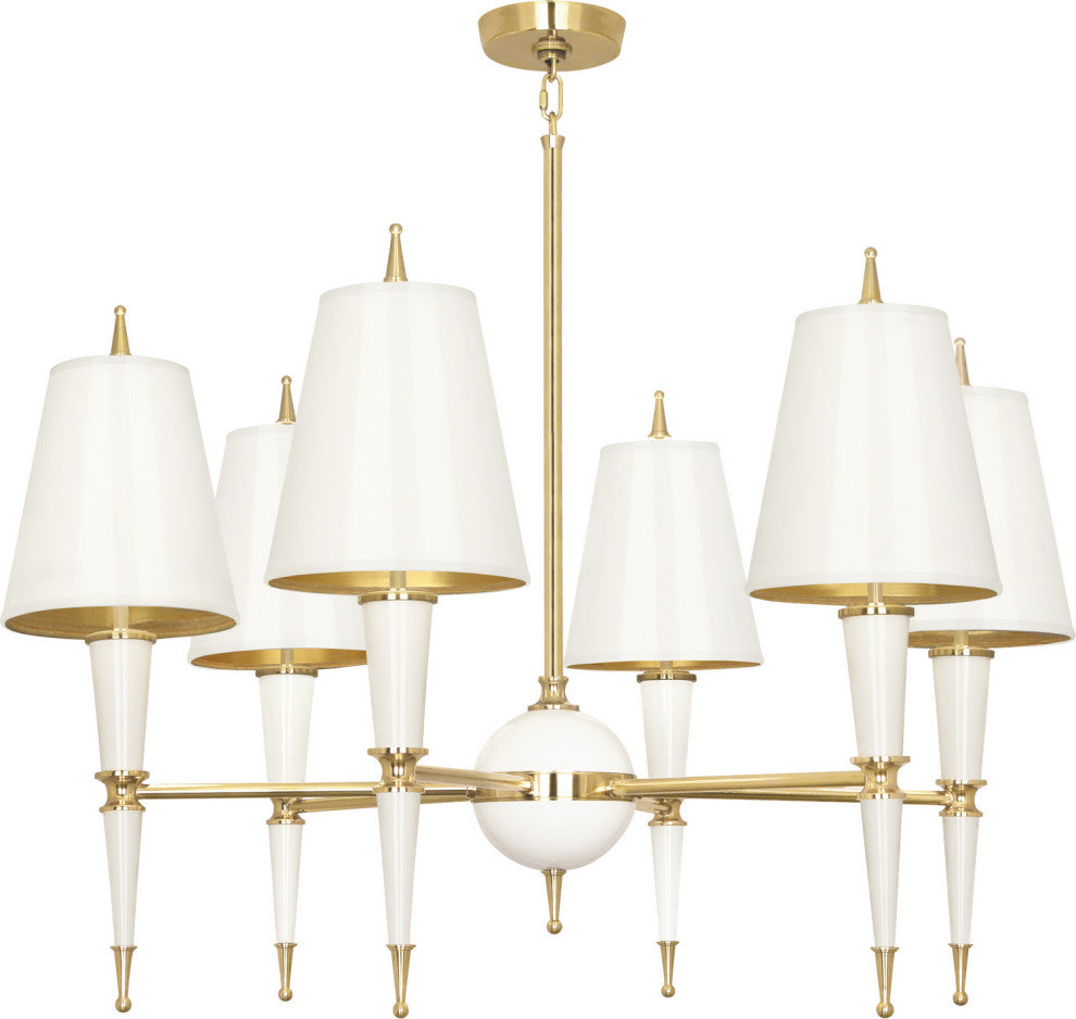 Robert Abbey-RA-W904-Six Light Chandelier, Jonathan Adler Versailles