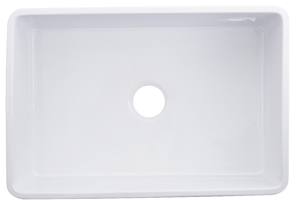 Nantucket Sinks 30-Inch Farmhouse Fireclay Sink with Filigree Apron