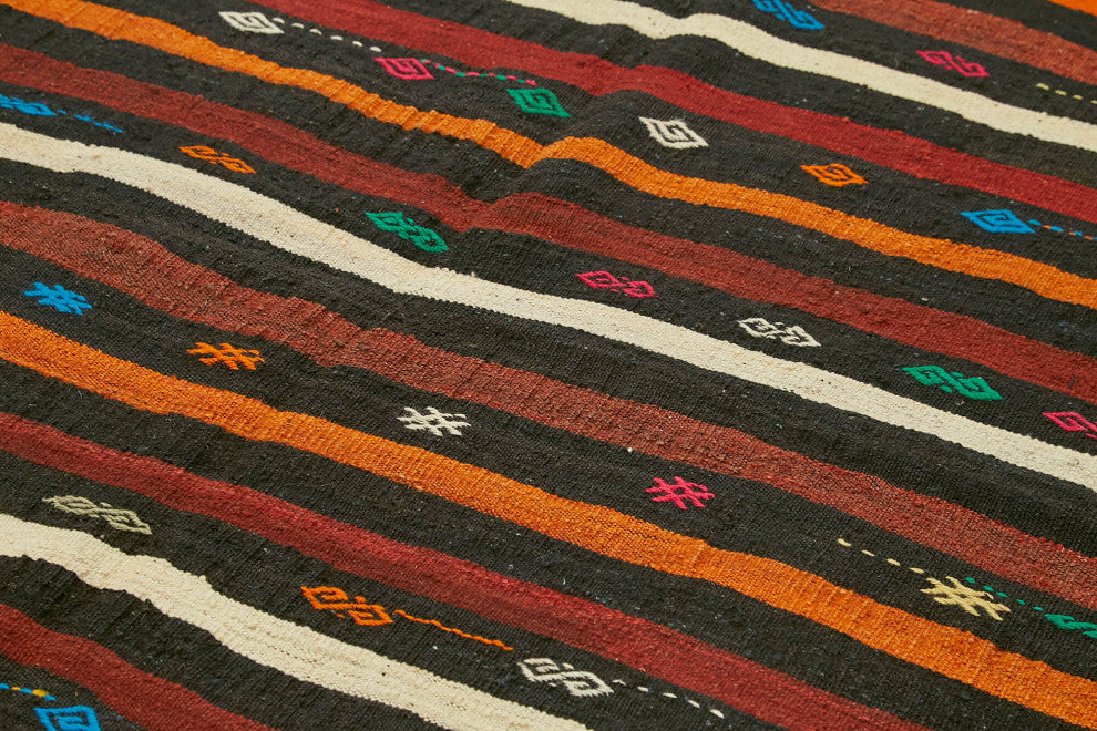 Rug N Carpet - Handmade Turkish 7' 8'' x 10' 11'' Vintage Goat Hair Kilim Rug