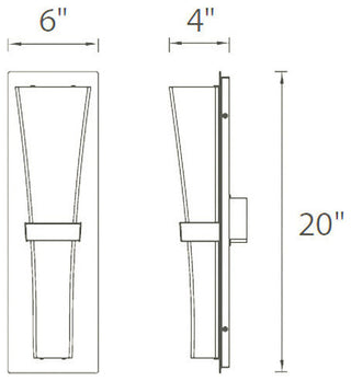 WAC Lighting ProhibitionLED Wall Sconce in Satin Nickel