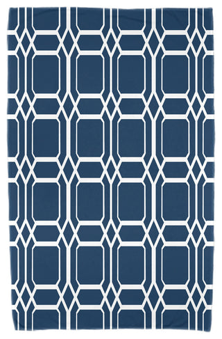 30"x60" O the Fun, Geometric Print Beach Towel, Blue