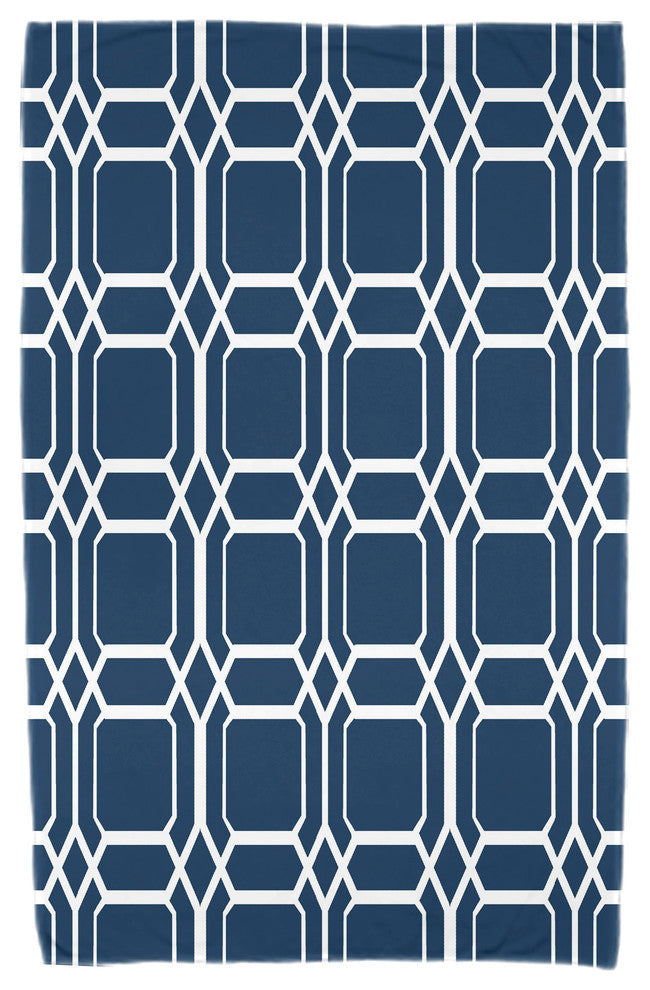 30"x60" O the Fun, Geometric Print Beach Towel, Blue