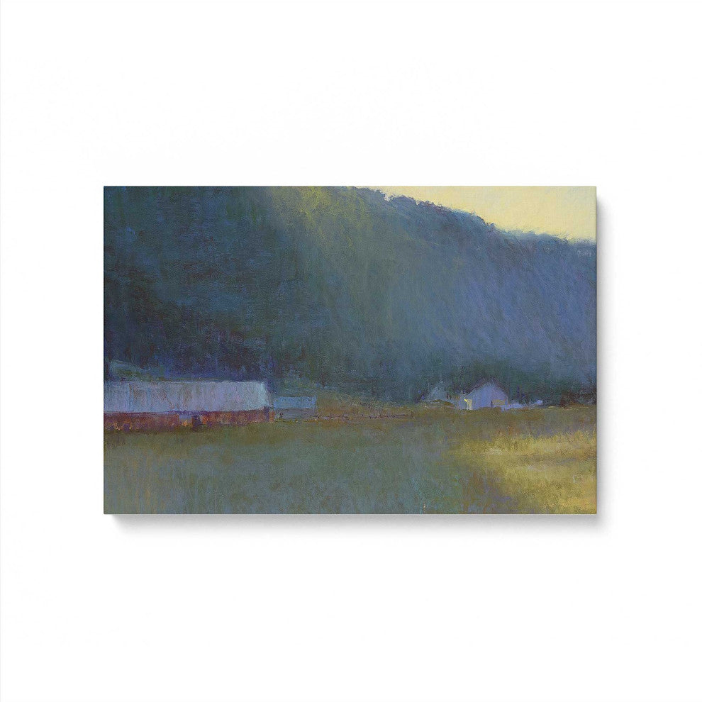 "Riverside Journey" - Peaceful River Landscape Canvas Art