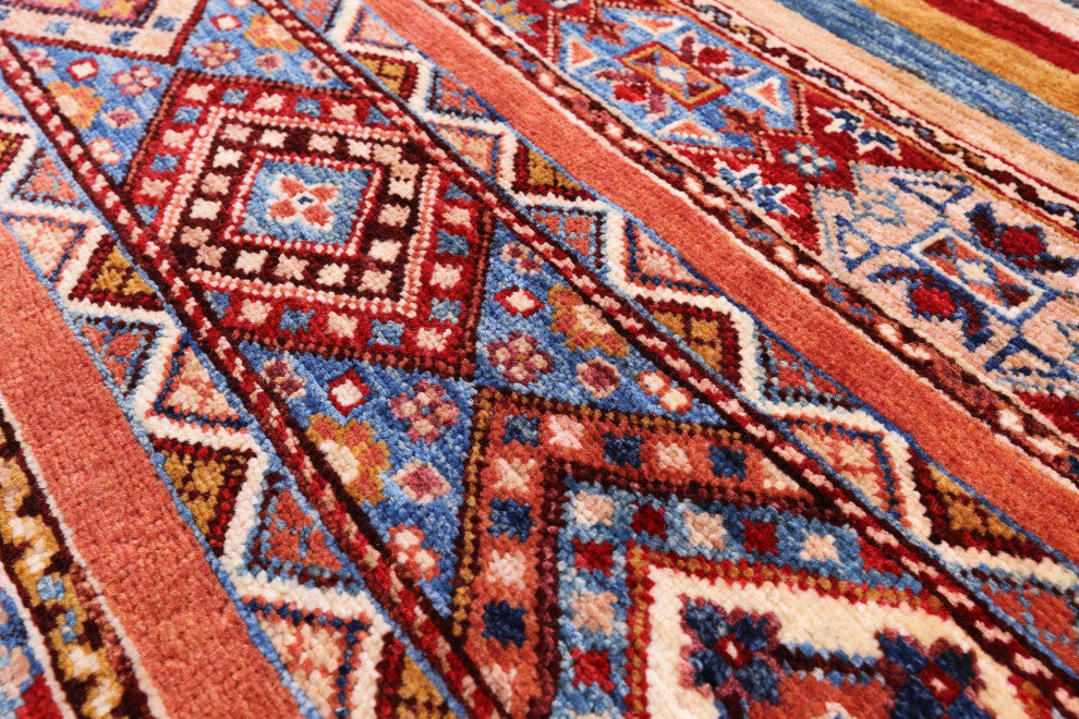 Hand-Knotted Super Kazak Khorjin Rug 3' 11" X 5' 7" Q5227