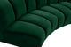 Infinity Channel Tufted Velvet Modular Chair, Green, 9 Piece