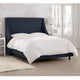 Wingback Bed, Linen Navy, Full