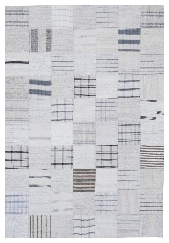 Rug N Carpet - Handmade Oriental 6' 8'' x 9' 10'' Vintage Patchwork Kilim Rug
