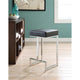 Contemporary Backless Counter Height Stool With Chrome Base, Black