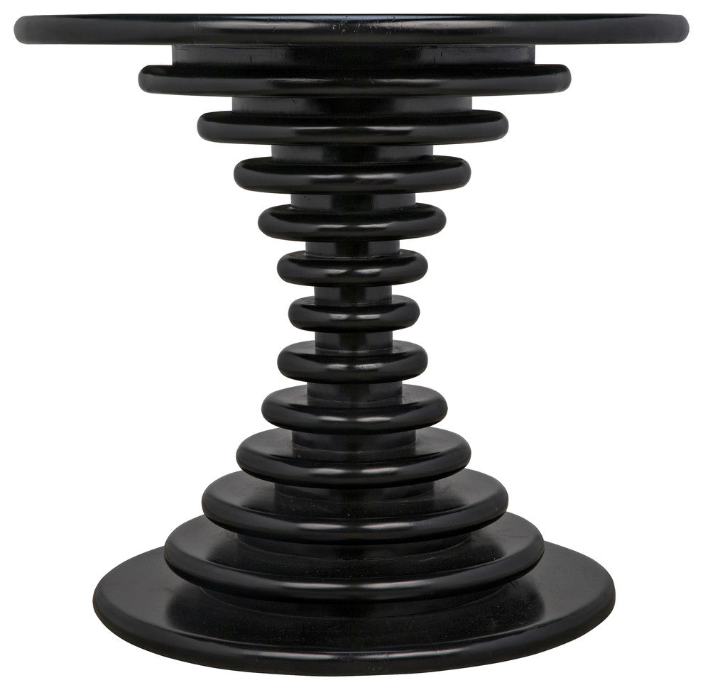 Scheiben Side Table, Hand Rubbed Black