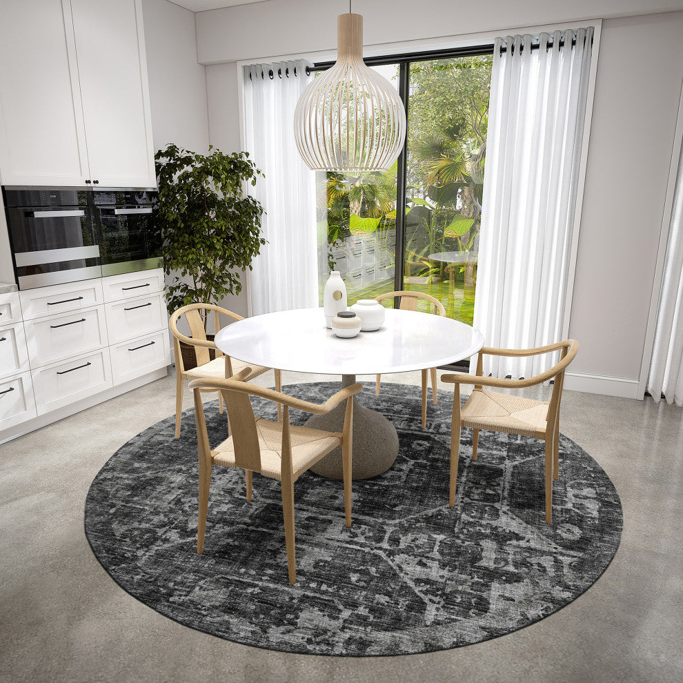 Aberdeen AB2 Midnight 8' x 8' Round Rug
