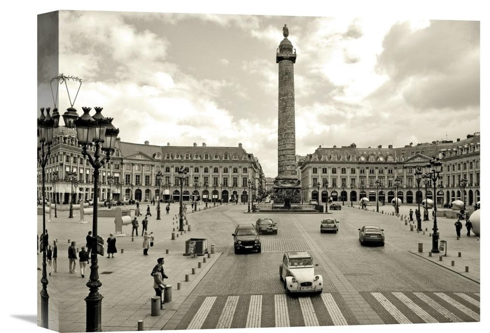 "Place Vendome, Paris" Stretched Canvas Giclee by Vadim Ratsenskiy, 16"x12"