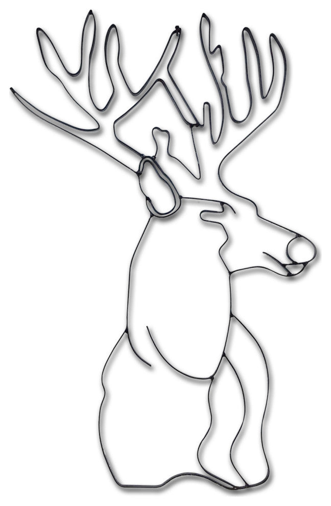 Metal Deer Wall Decor and Sculpture