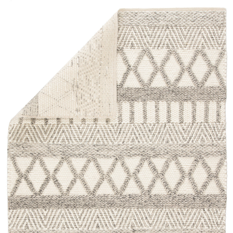 Jaipur Living Sandhurst Handmade Geometric Gray/White Area Rug, 5'x8'