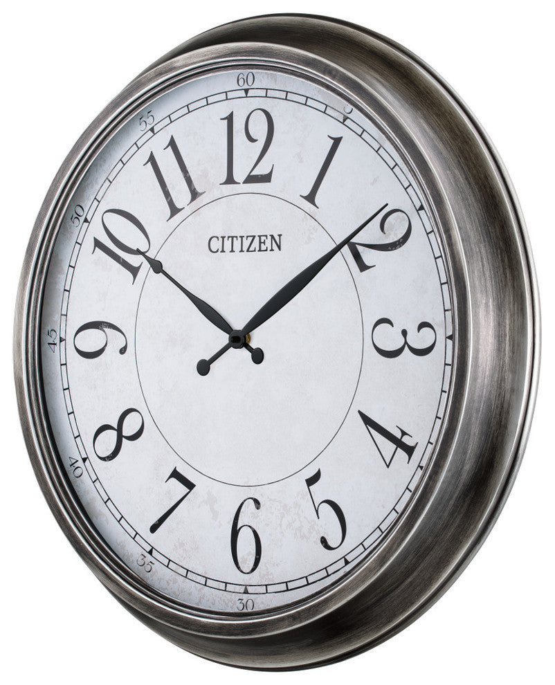 Citizen Cc2048 Outdoor Wall Clock, Black
